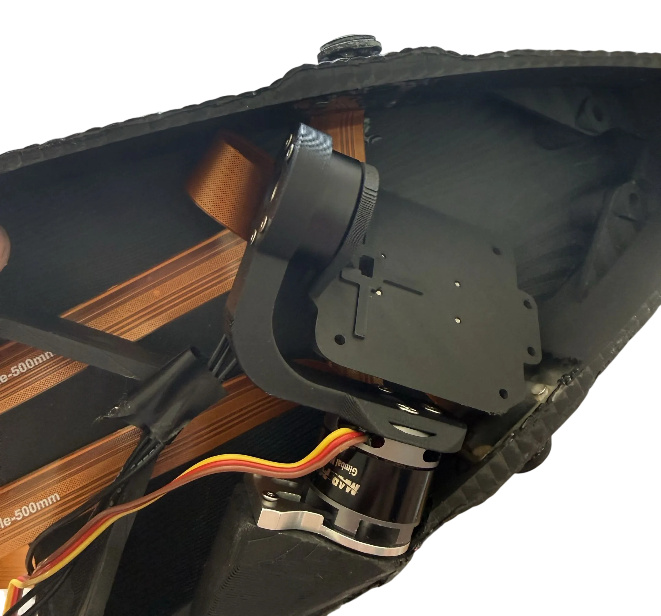 The gimbal that keeps the lidar level while the boat moves under it.